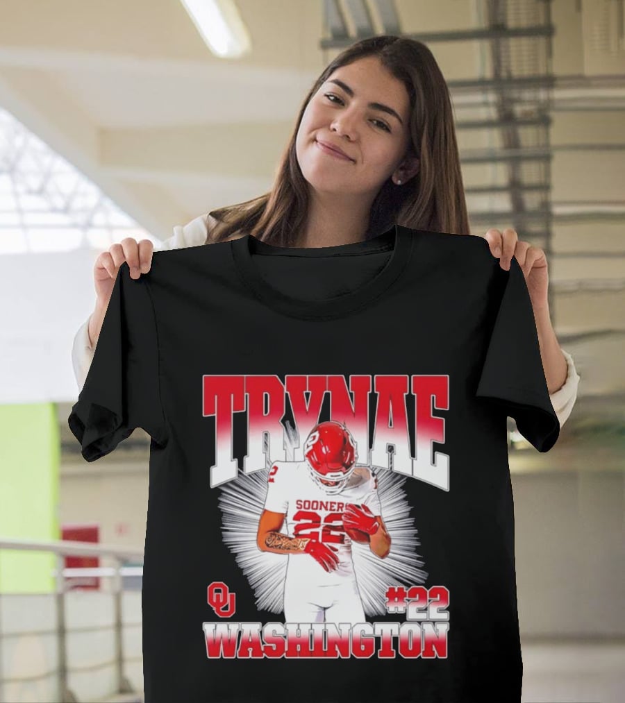 Trynae Washington Sooners Football #22 Oklahoma Player T-Shirt