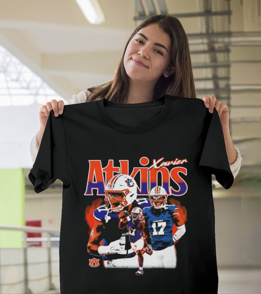 Xavier Atkins Auburn Tigers Football Player Number 17 Collage T-Shirt