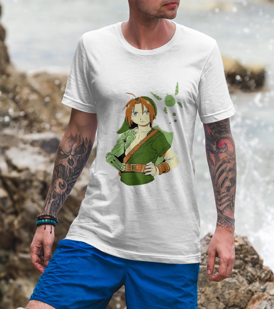 Edward Elric Crossover With Link Costume From Fullmetal Alchemist T-Shirt