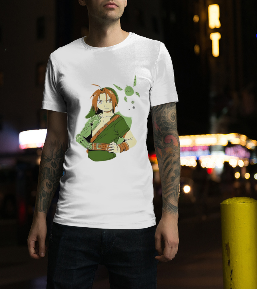 Edward Elric Crossover With Link Costume From Fullmetal Alchemist T-Shirt