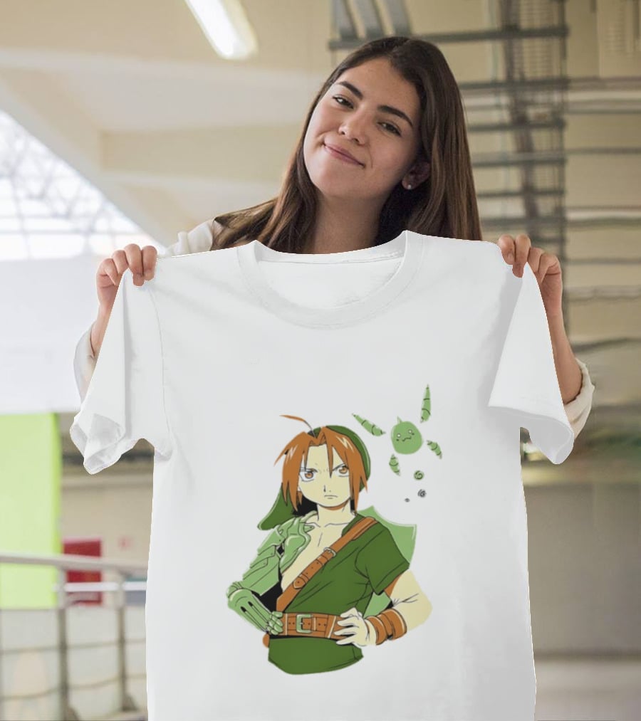 Edward Elric Crossover With Link Costume From Fullmetal Alchemist T-Shirt