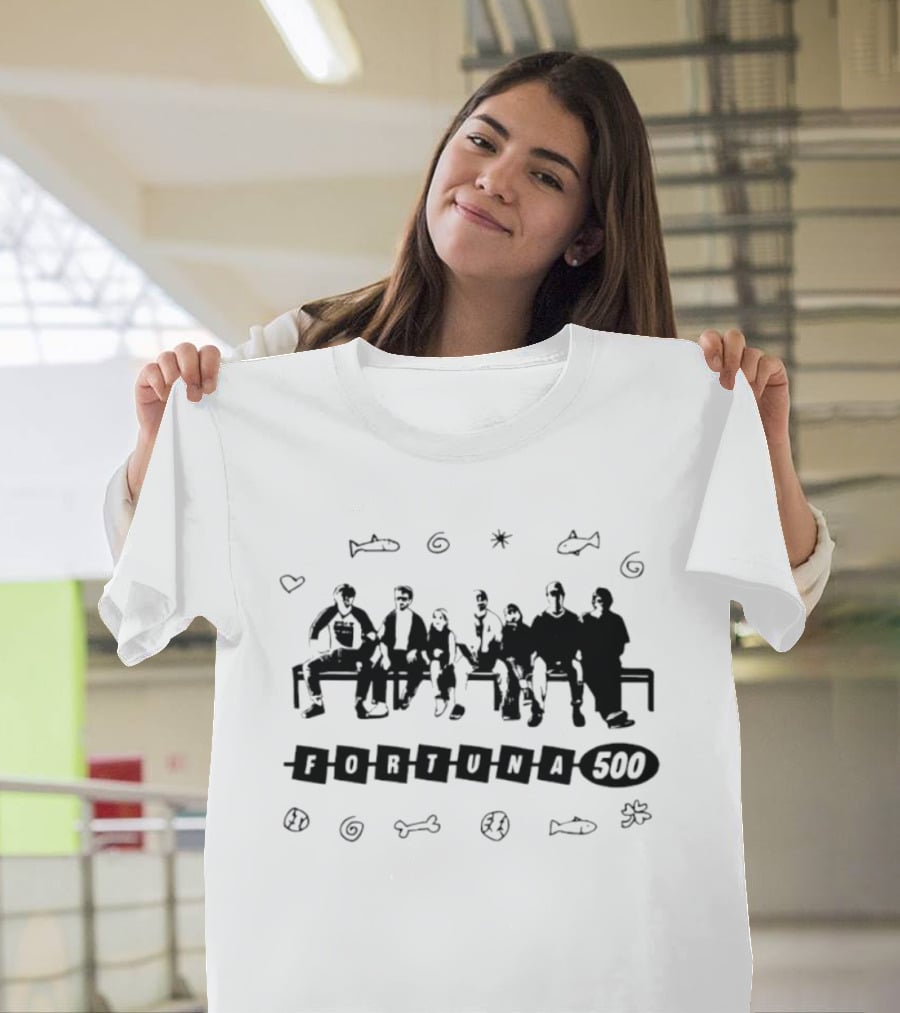 Fortuna 500 Group Bench Silhouettes With Doodles T-Shirt