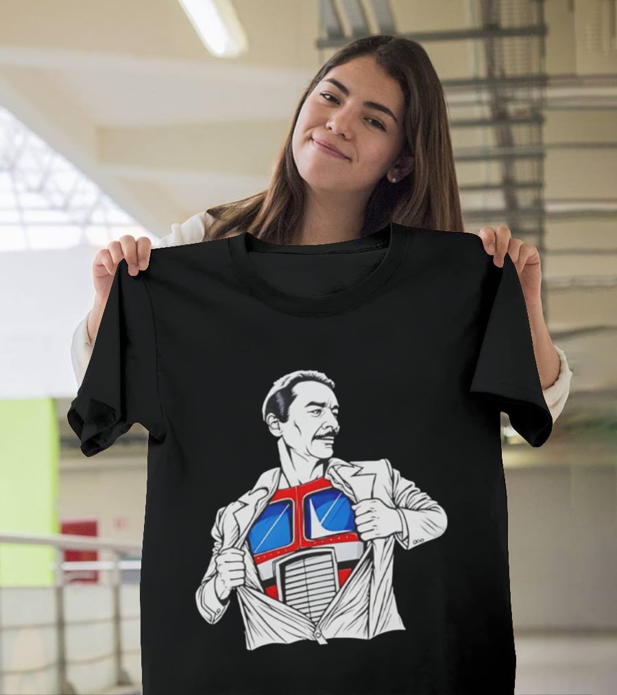 Peter Cullen Optimus Prime Clark Kent Superhero Transformation T-Shirt