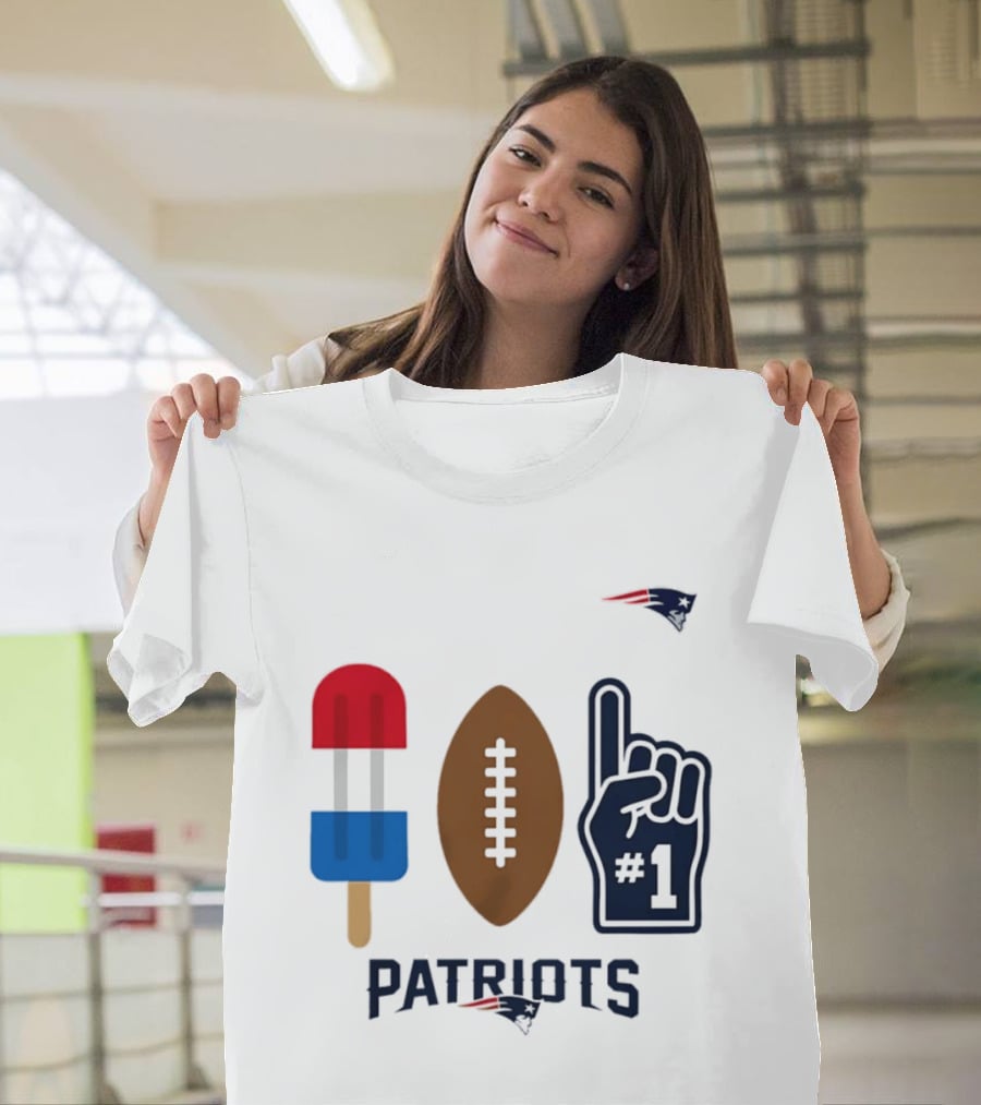 Patriots Americana Popsicle Football Number One Fan T-Shirt