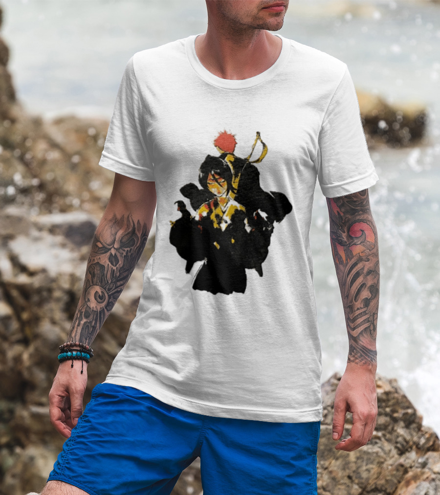 Rukia Kuchiki And Ichigo Kurosaki Spirit Battle Bleach Anime Fan Favorite Characters T-Shirt