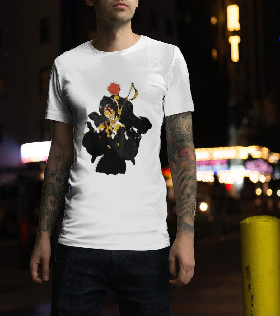Rukia Kuchiki And Ichigo Kurosaki Spirit Battle Bleach Anime Fan Favorite Characters T-Shirt