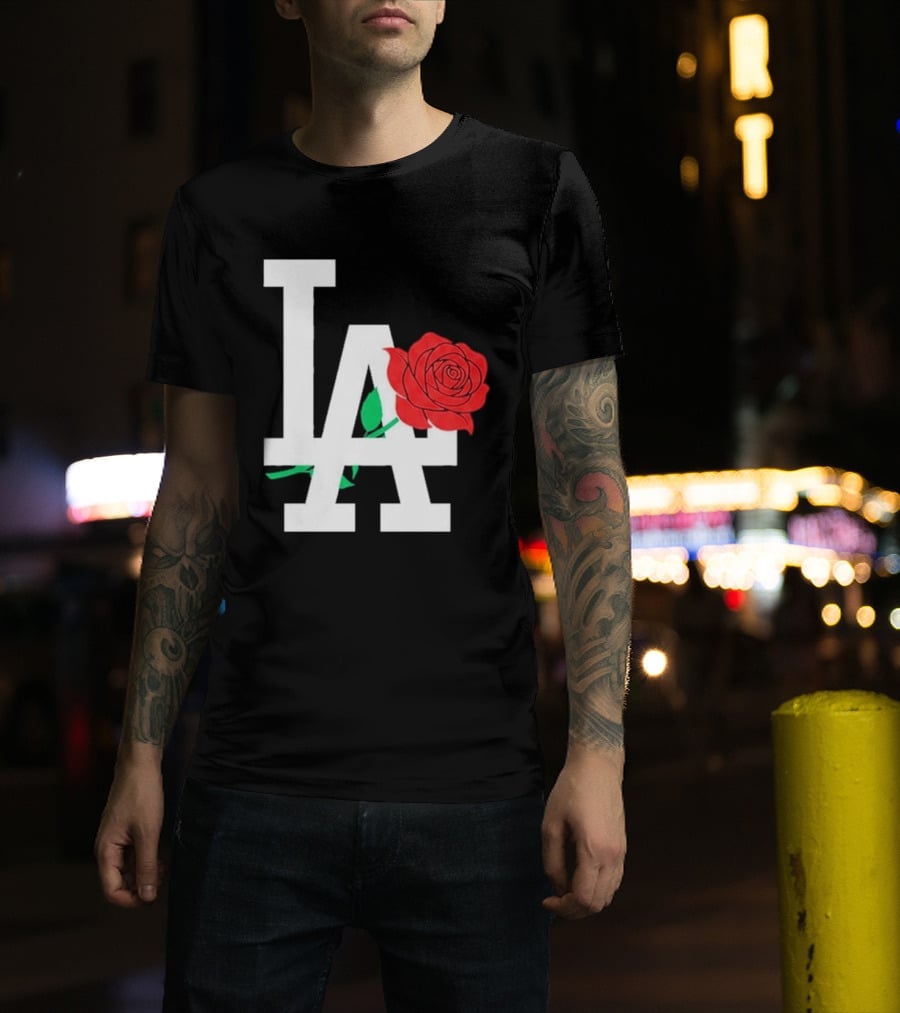 2026 Dodgers Date Night LA Rose T-Shirt
