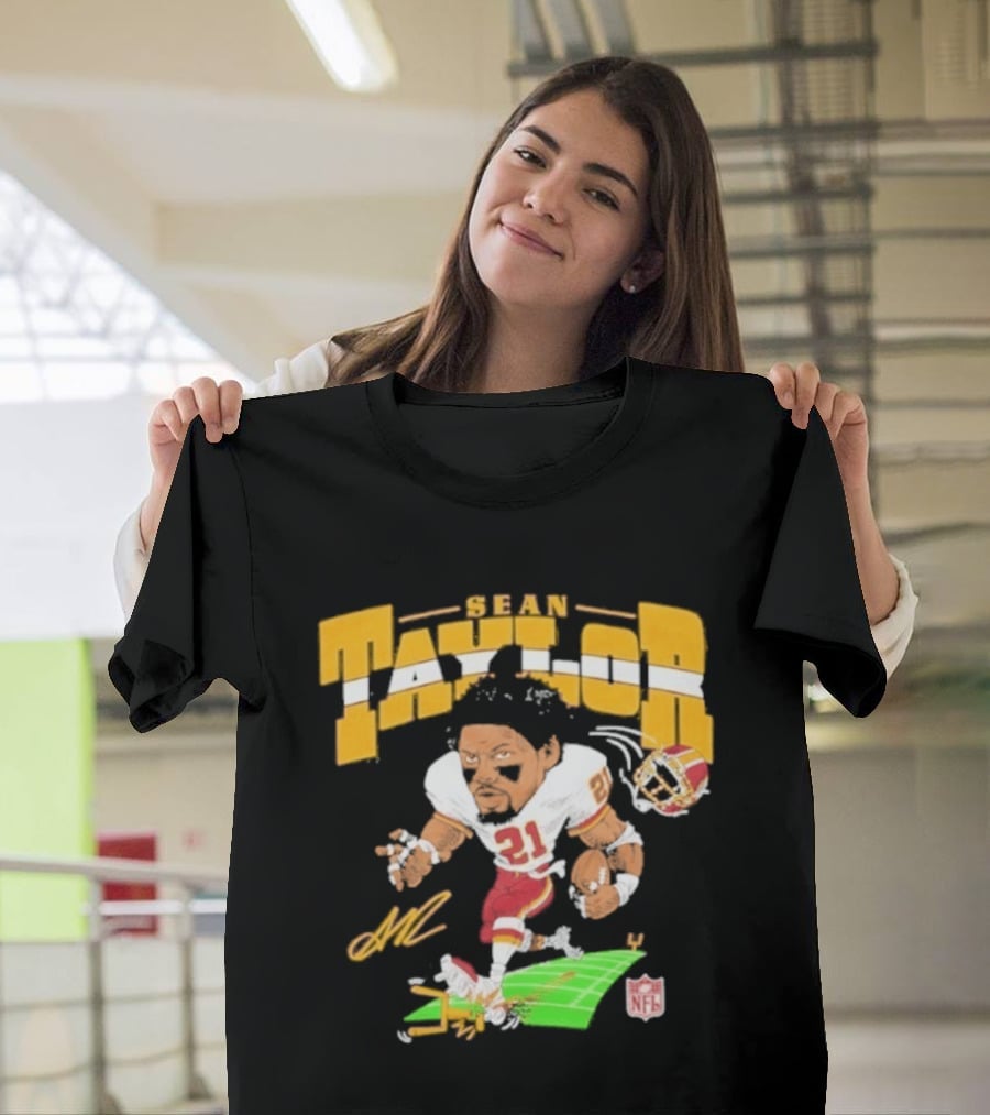 Sean Taylor NFL Football Caricature Washington Commanders 21 T-Shirt