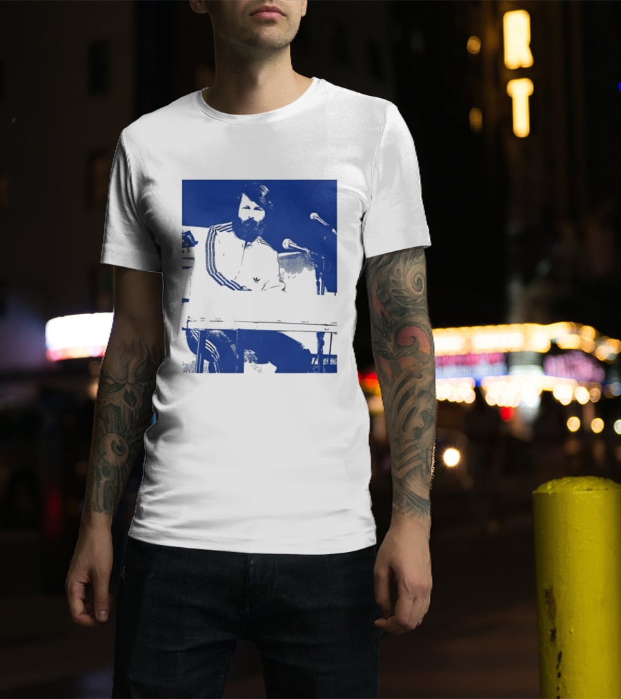 Brian Wilson Piano Microphone Live Performance T-Shirt