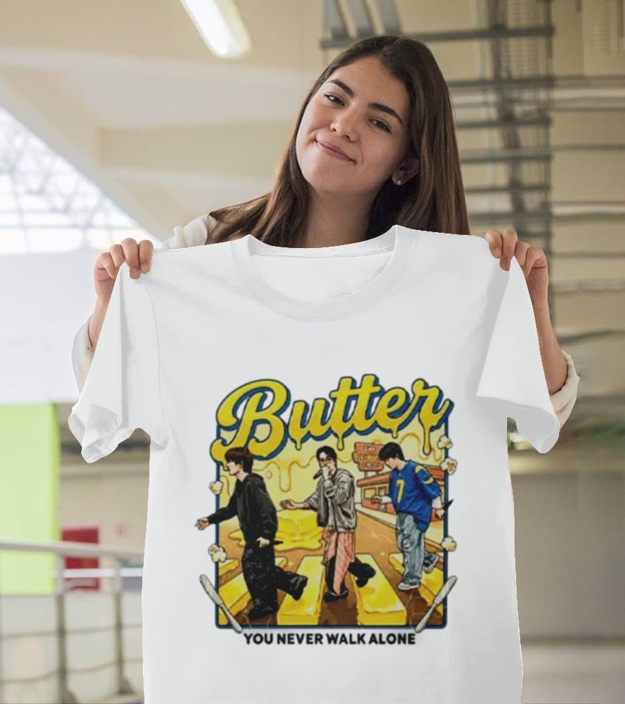 Butter BTS You Never Walk Alone Yellow Aesthetic Pop T-Shirt