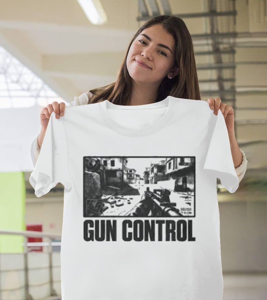 Christian Bale Movie Scene Gun Control T-Shirt