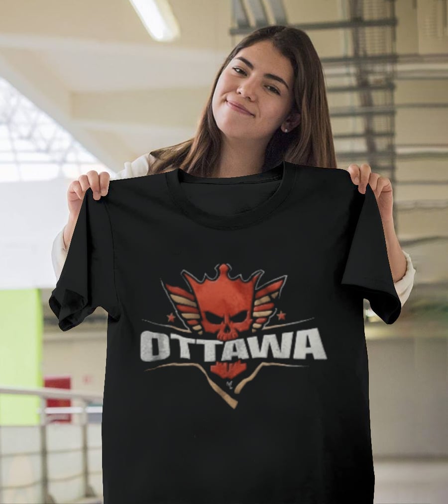 Ottawa Cody Rhodes American Nightmare Winged Crown Skull T-Shirt