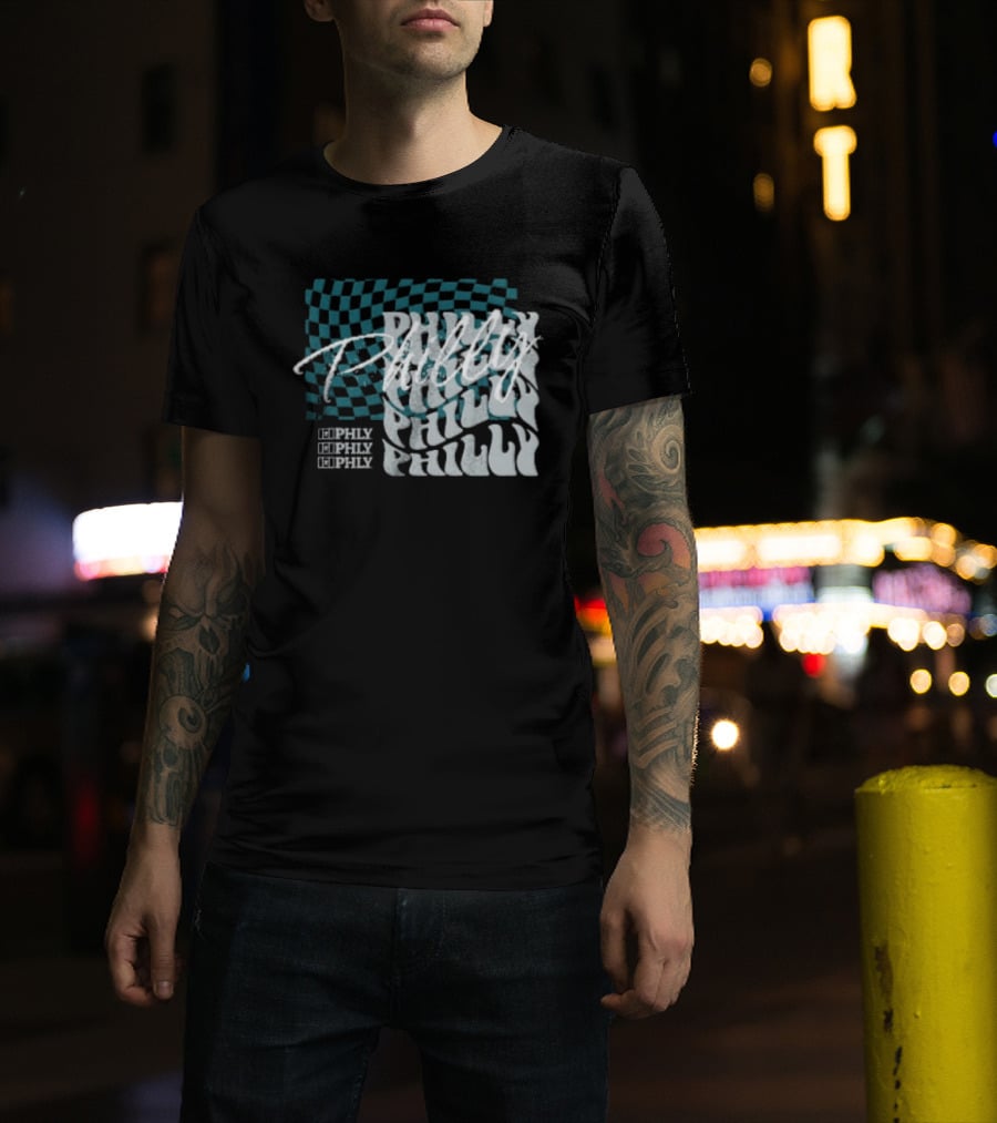 Philly Checkered Repeat Philadelphia Eagles Philly Philly T-Shirt