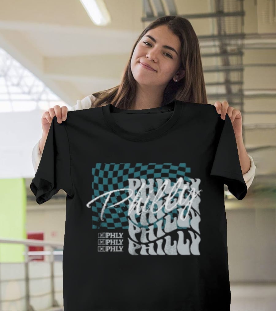 Philly Checkered Repeat Philadelphia Eagles Philly Philly T-Shirt