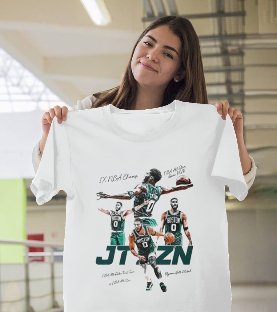 Jayson Tatum Boston Celtics JT SZN NBA Champ All Star Game MVP NBA First Team Oregon Gold Medal T-Shirt