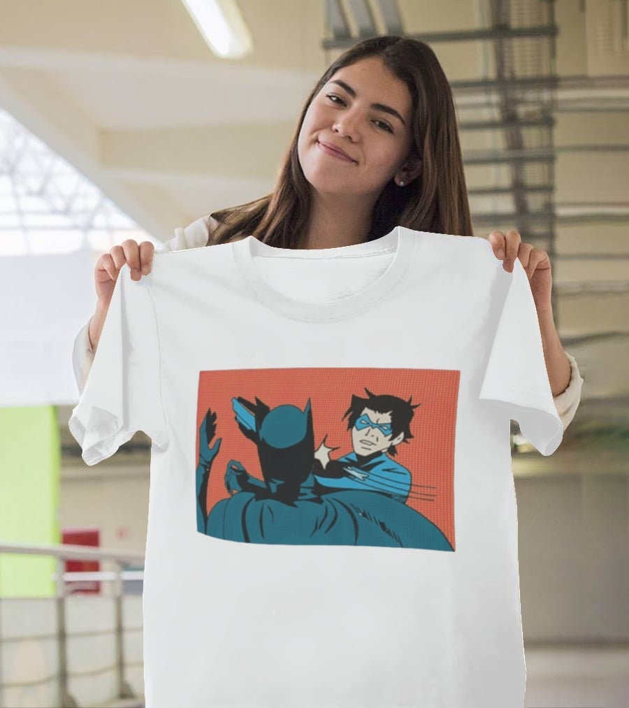 Nightwing Slaps Batman Dick Grayson Meme Comic Panel T-Shirt