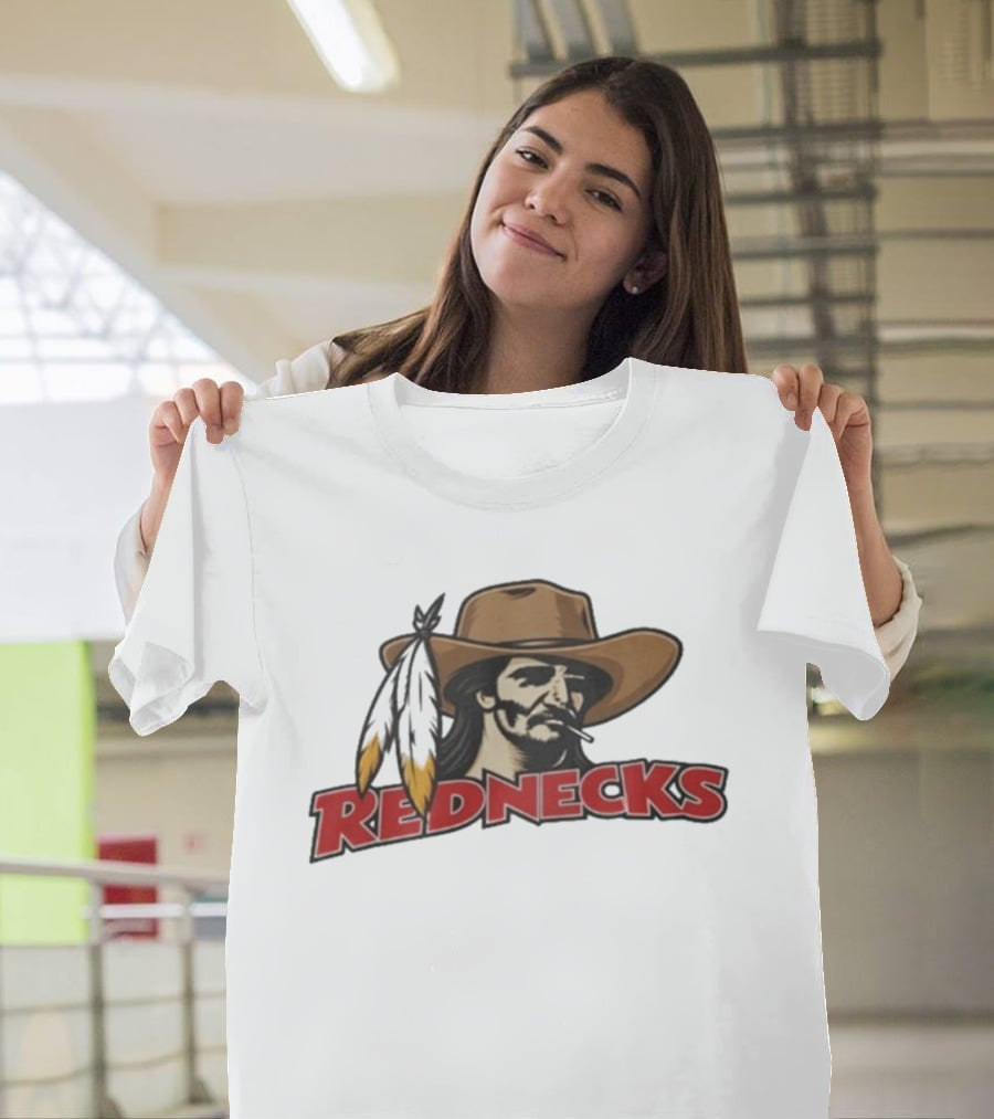 Rednecks Cowboy Icon With Feathered Hat T-Shirt