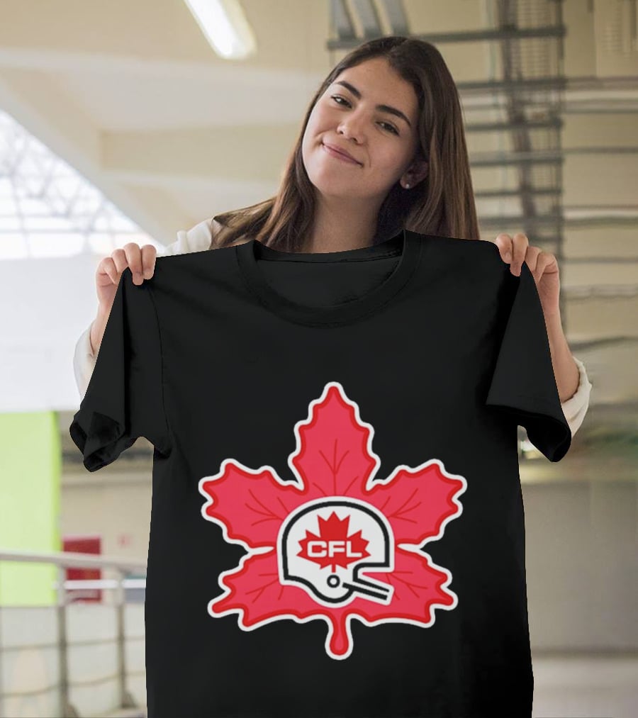 CFL Canadian Football Leaf Helmet T-Shirt