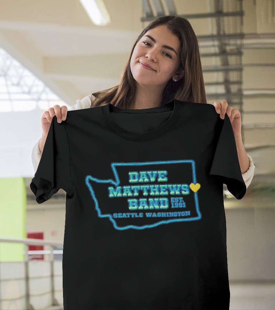 Dave Matthews Band Seattle Washington Est 1991 T-Shirt