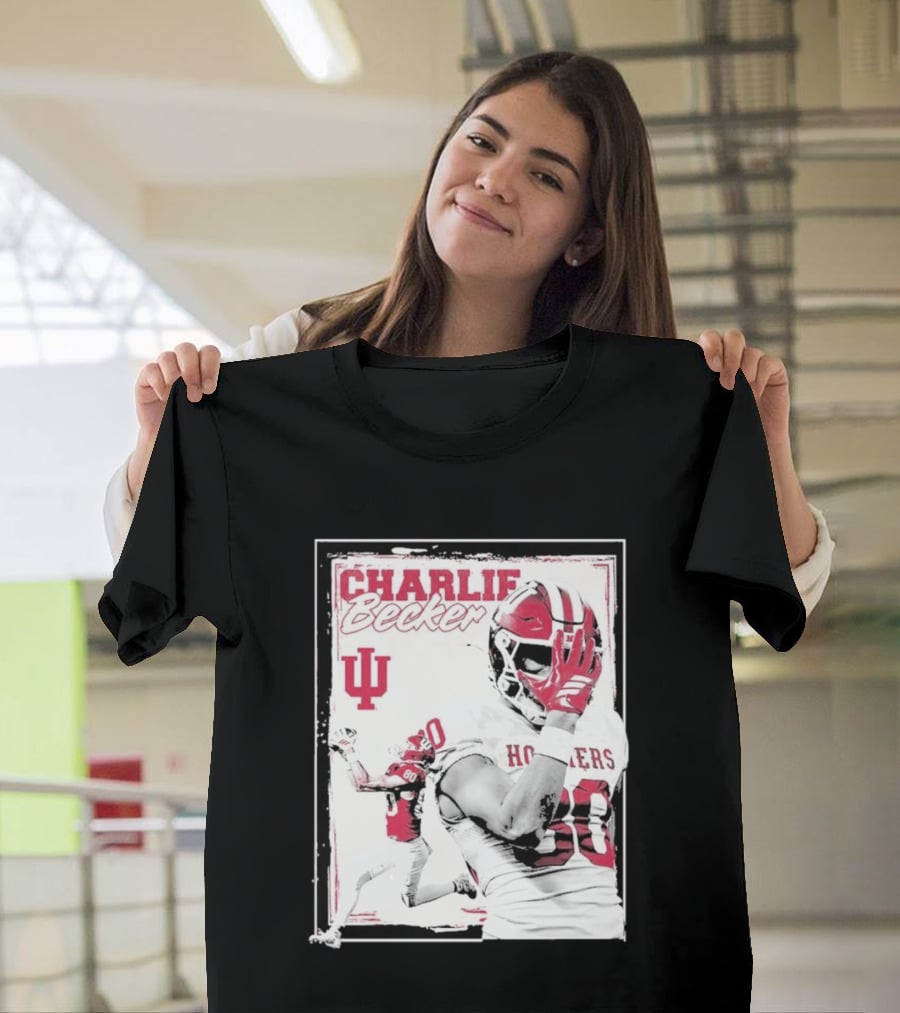 Charlie Becker Indiana Hoosiers Football Student Athlete #80 T-Shirt