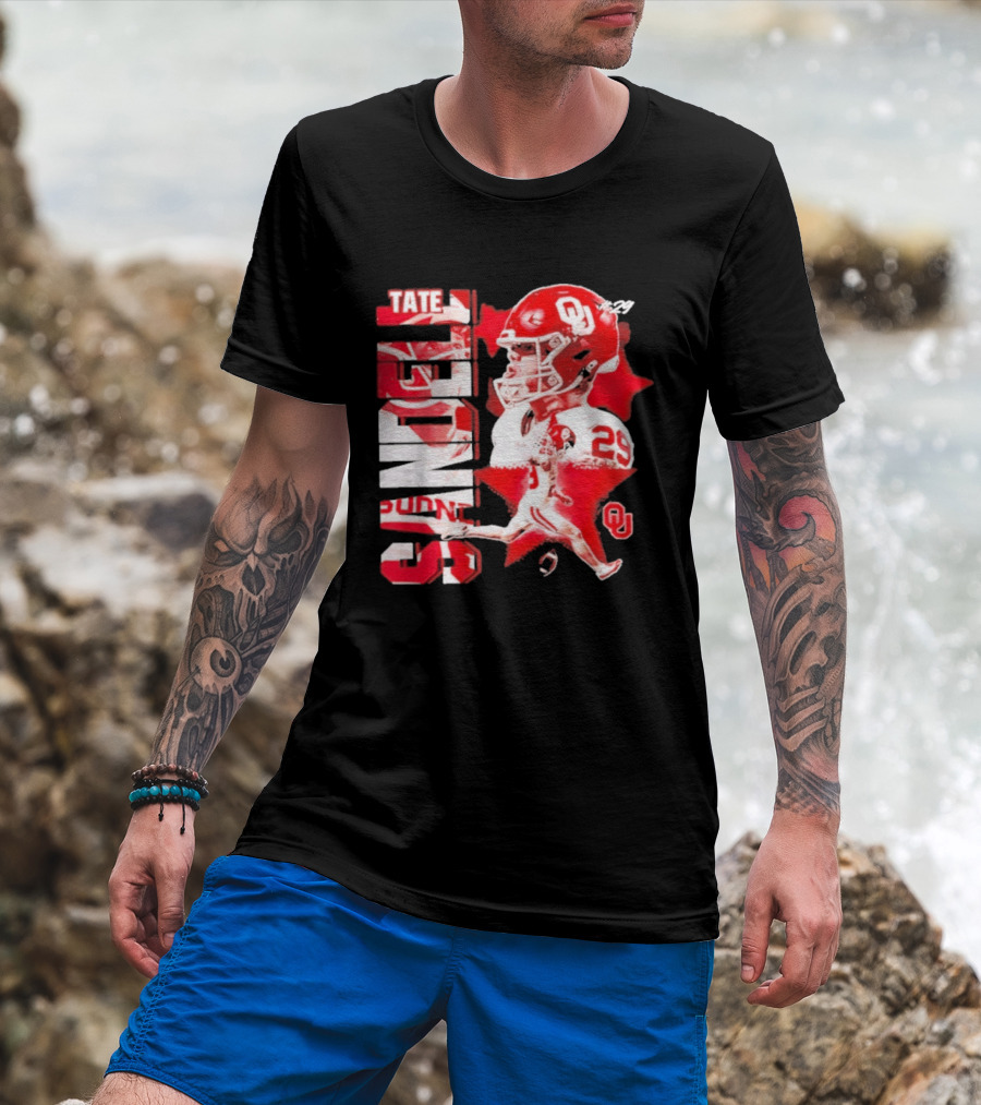 Tate Sandell 29 Oklahoma Sooners Football OU T-Shirt