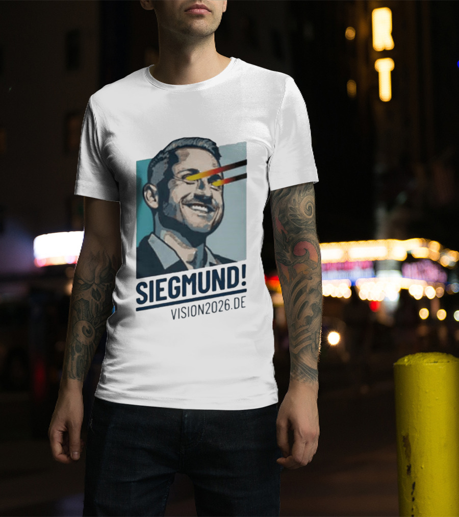 Siegmund Vision2026 DE German Flag Laser Eyes T-Shirt