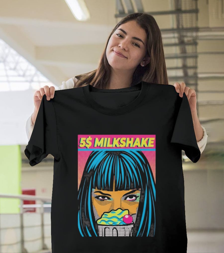 5 Dollar Milkshake Pulp Fiction 5$ Milkshake Retro Comic T-Shirt