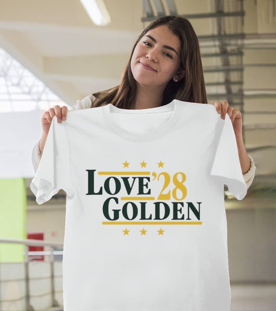 Love 28 Golden Stars Packers Football T-Shirt