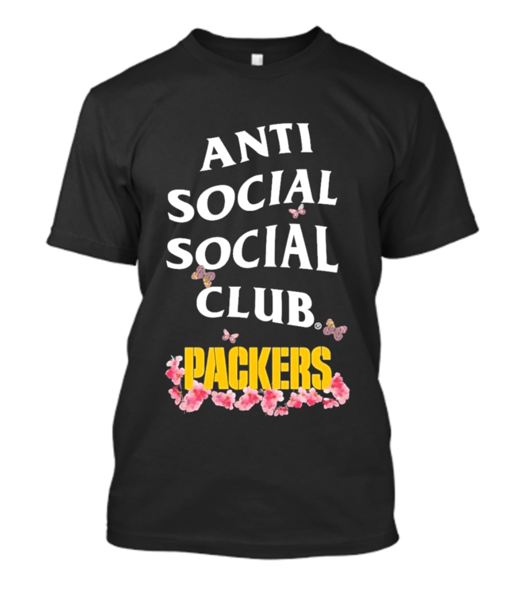 Anti Social Social Club Packers Blossom Pink Butterflies T-Shirt