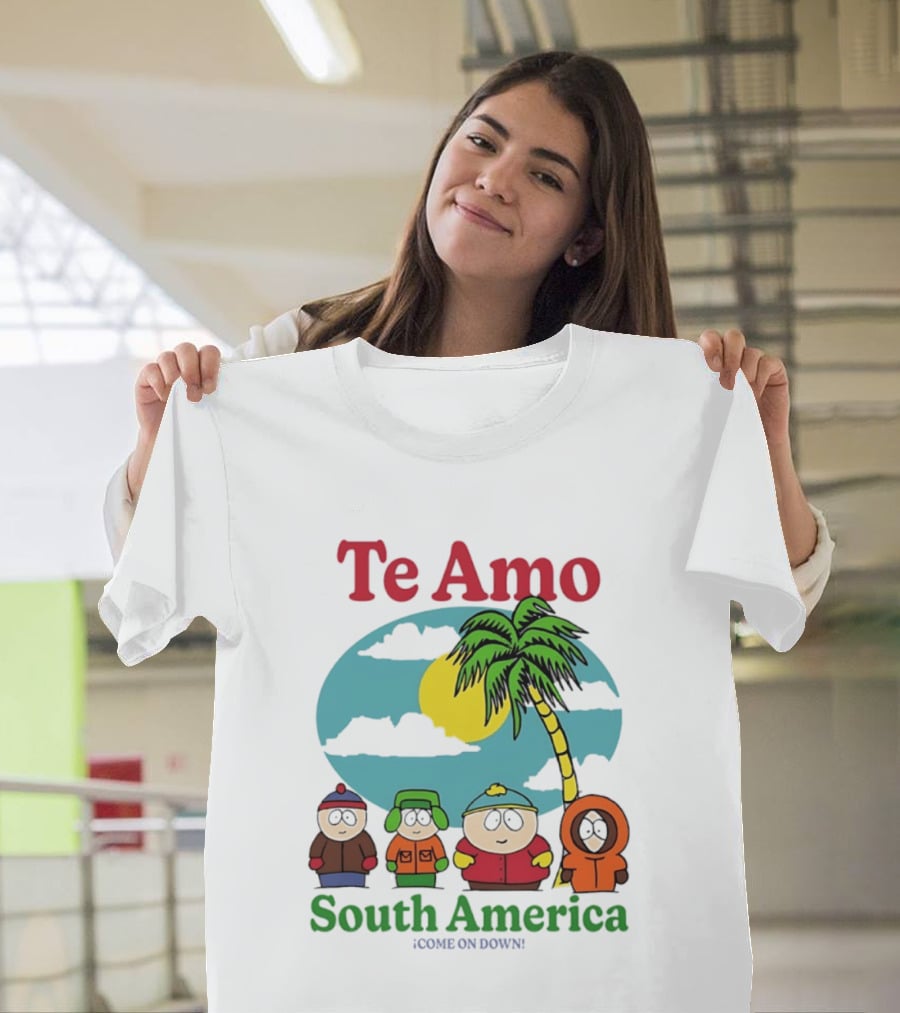Te Amo South America South Park Characters Under Palm Tree T-Shirt