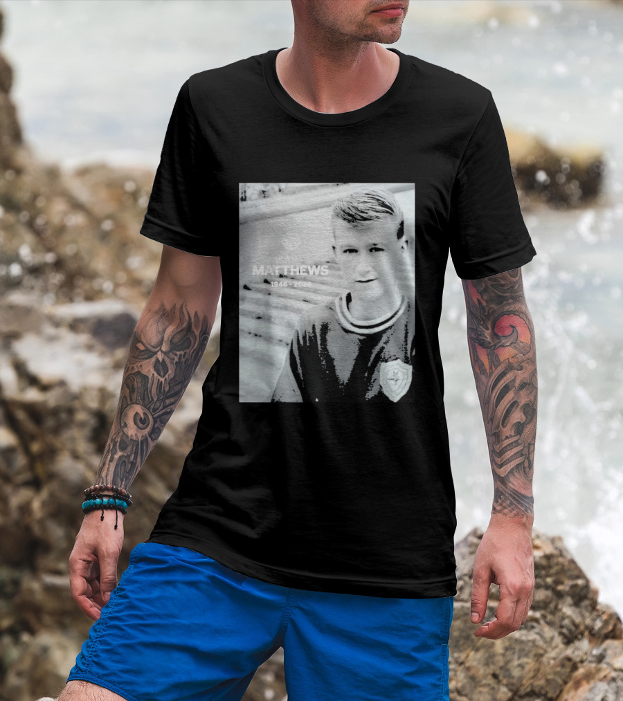 Paul Matthews 1946 2026 Memoriam Soccer Emblem Rugby T-Shirt