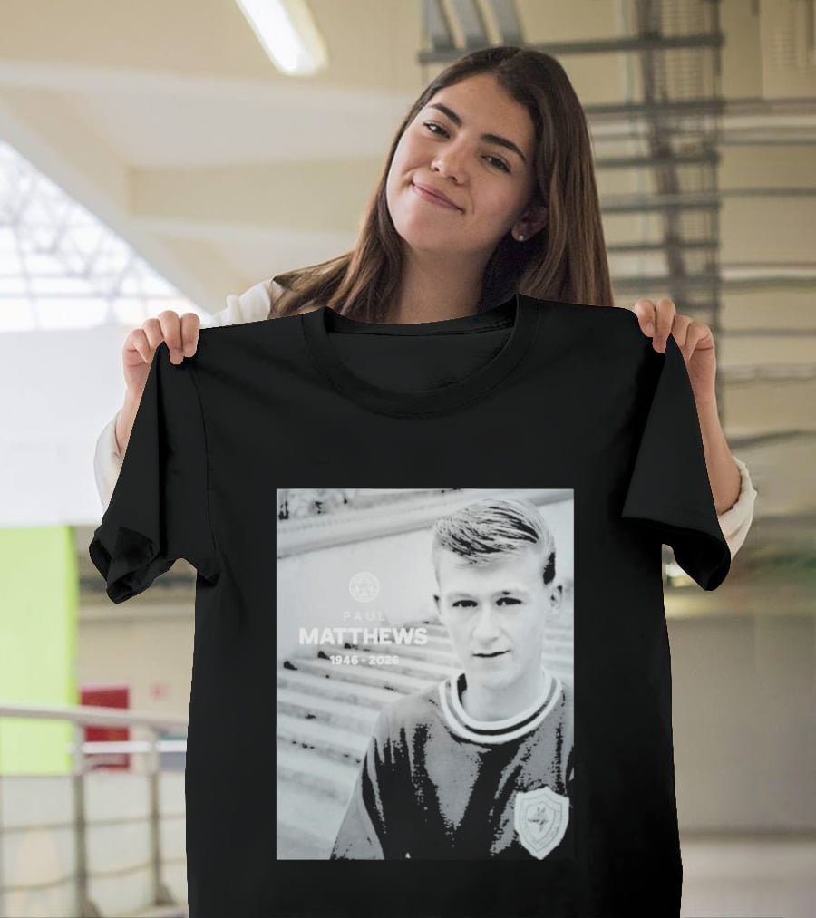 Paul Matthews 1946 2026 Memoriam Soccer Emblem Rugby T-Shirt