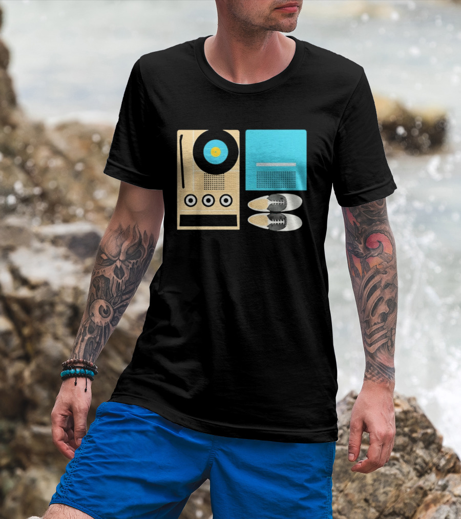 Sam And Suzy Essentials Moonrise Kingdom Record Player Sneakers T-Shirt