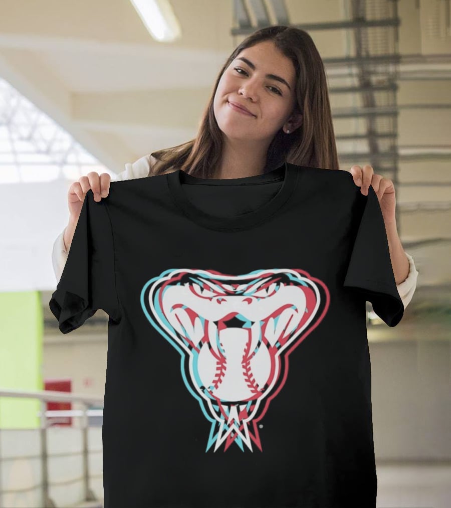 Arizona Diamondbacks Glitch Snake MLB 2026 Season T-Shirt