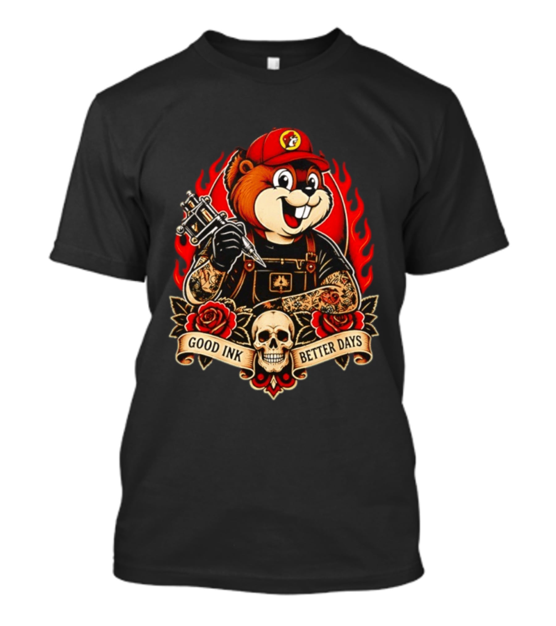 Buc Ee's Tattoo Collaboration Good Ink Better Days Collectors Edition T-Shirt