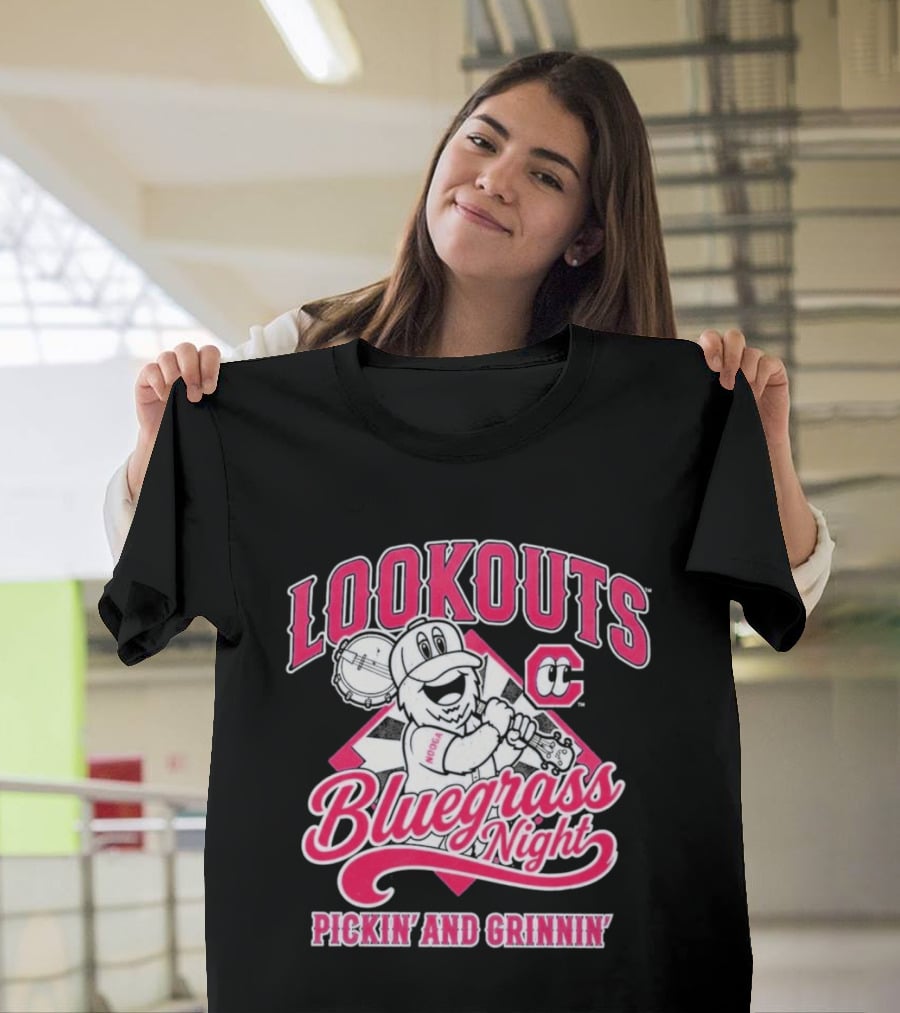 Lookouts Bluegrass Night Pickin' And Grinnin' Chattanooga Baseball C T-Shirt