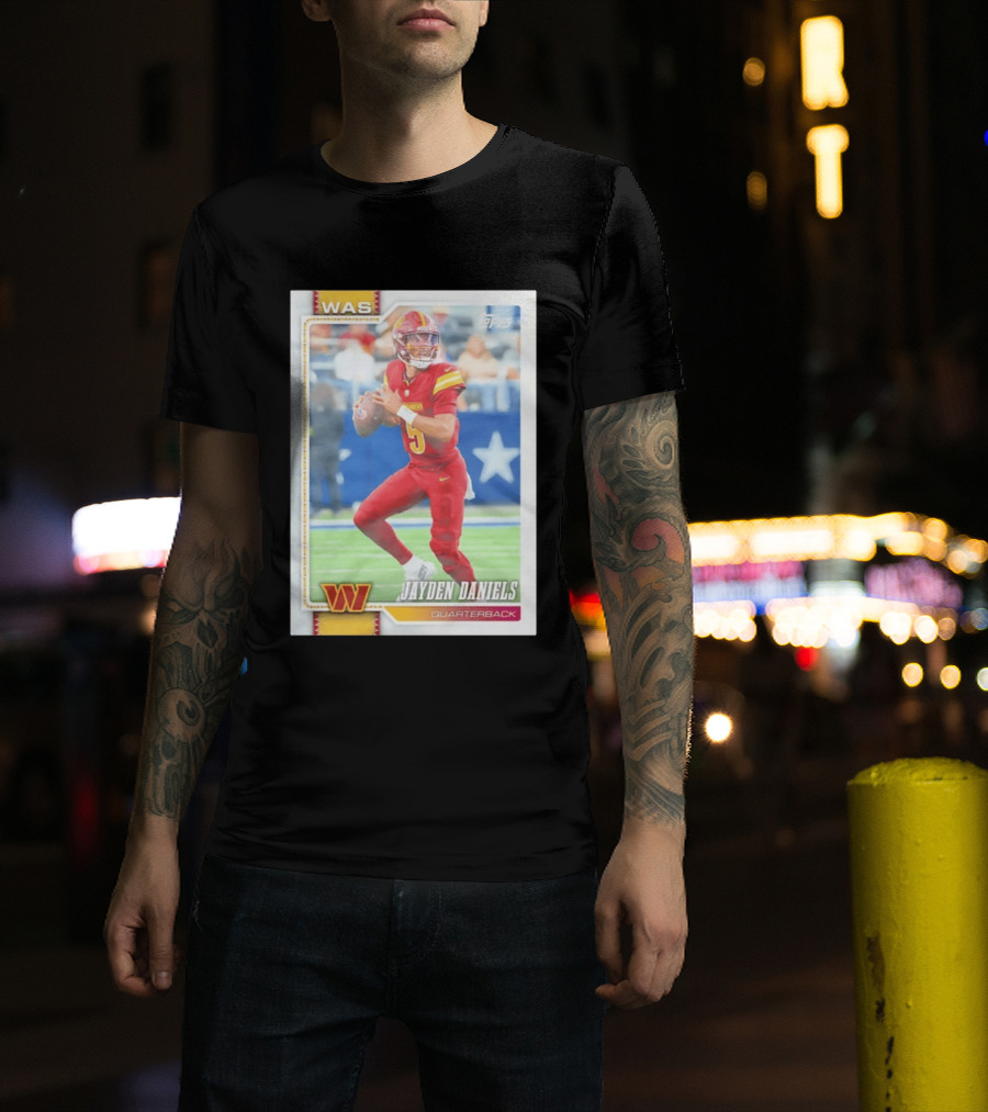 Jayden Daniels Washington Commanders Quarterback 2026 Topps Football T-Shirt
