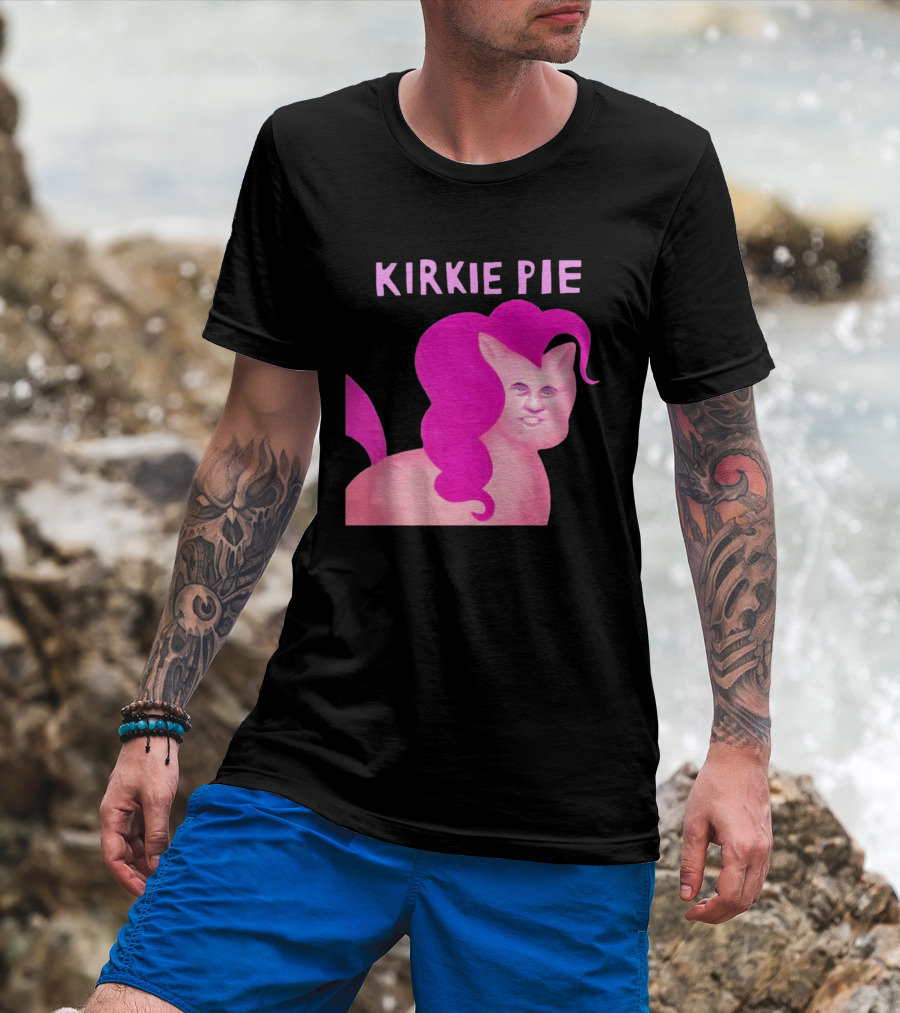 Kirkie Pie Pink Pony Cartoon Face T-Shirt