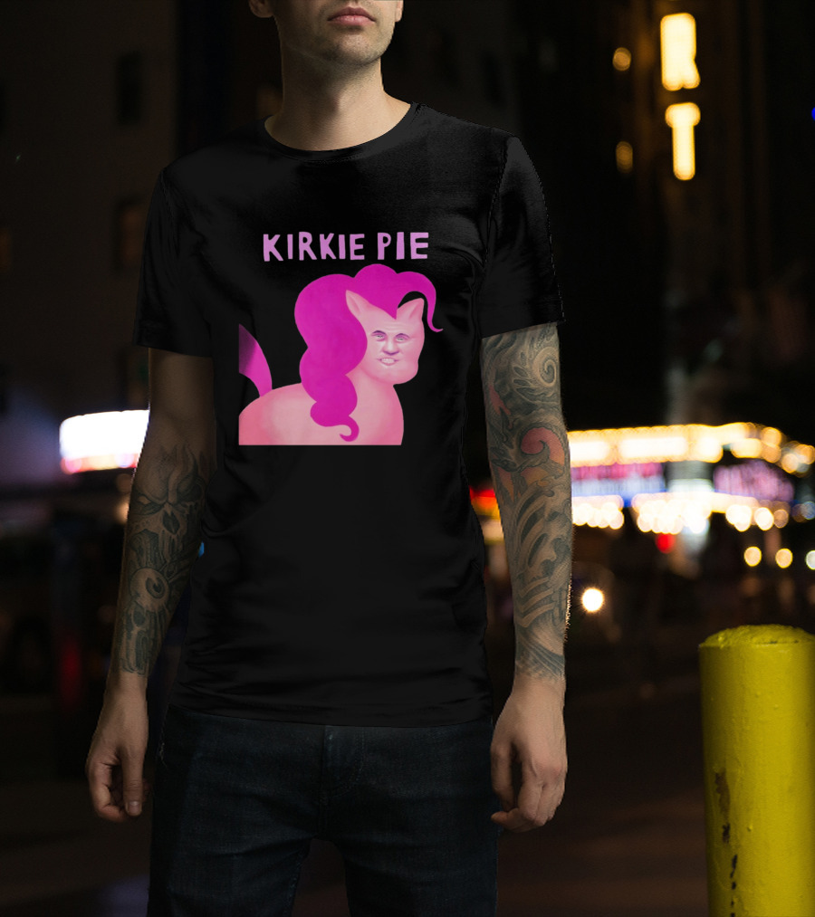 Kirkie Pie Pink Pony Cartoon Face T-Shirt