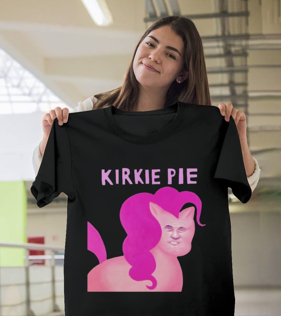 Kirkie Pie Pink Pony Cartoon Face T-Shirt