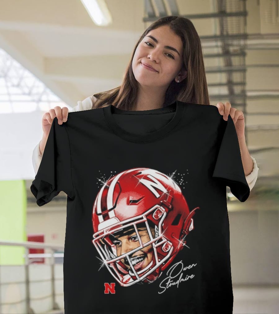 Owen Stoudmire Nebraska Cornhuskers Football Helmet T-Shirt