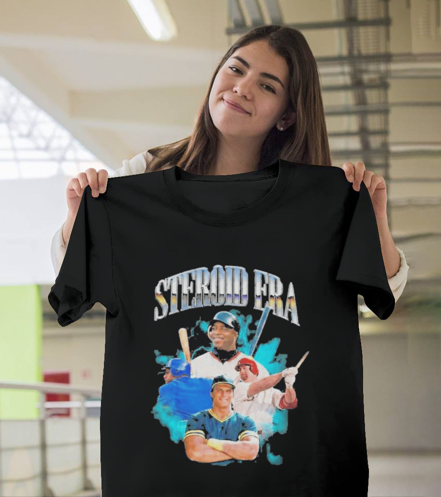 Steroid Era Baseball Players Montage With Bats And Uniforms T-Shirt