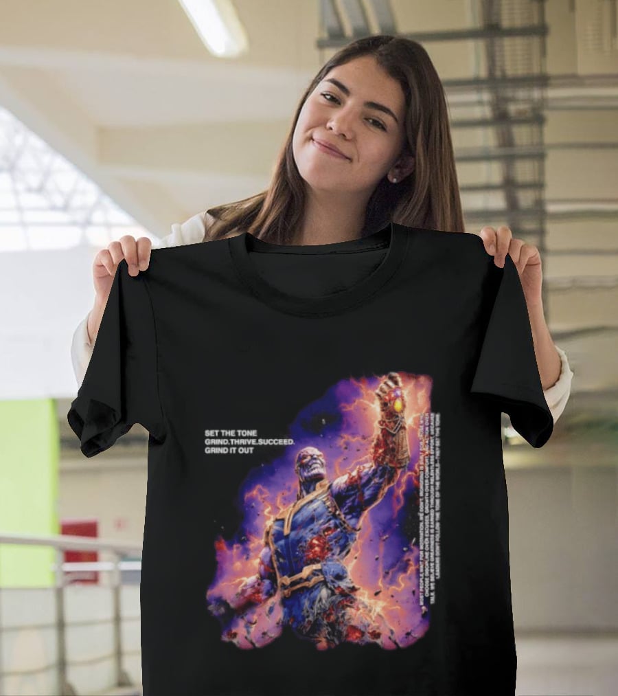 Thanos Set The Tone Grind Thrive Succeed Marvel Comics T-Shirt
