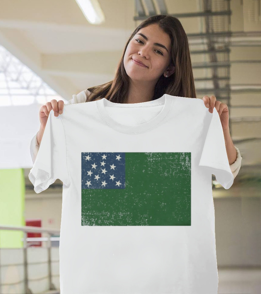 Vermont Historical Green Mountain Boys Flag Distressed T-Shirt