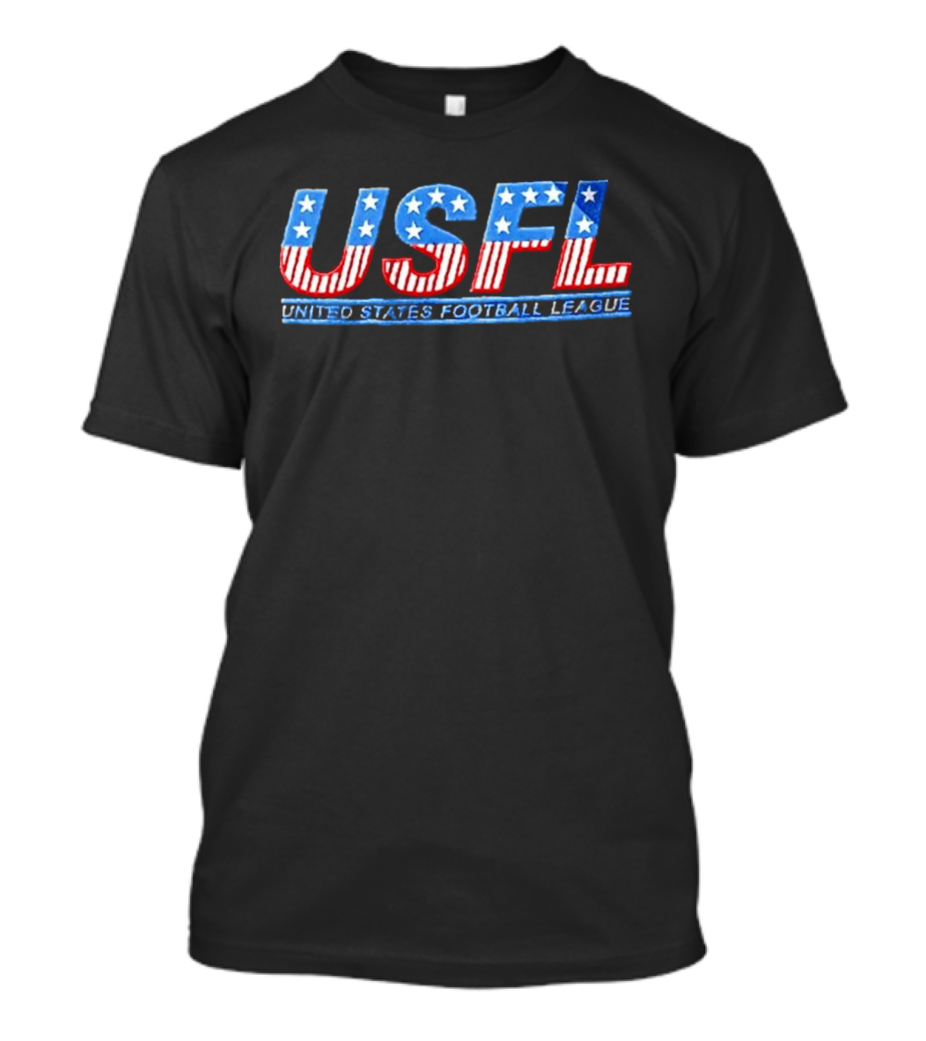 USFL United States Football League Stars And Stripes T-Shirt