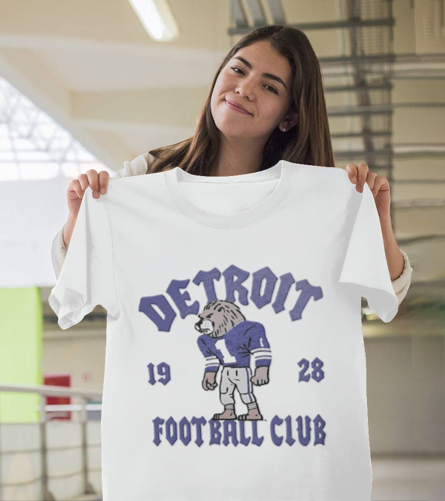 Detroit Lions 1928 Football Club Vintage Lion Sports T-Shirt