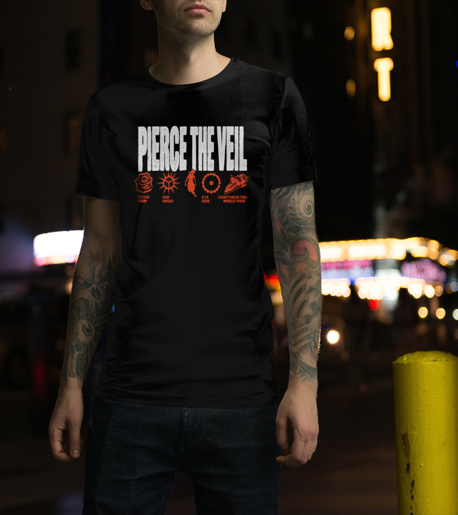 Pierce The Veil San Diego September 12 2026 Symbols Live At Petco Park T-Shirt