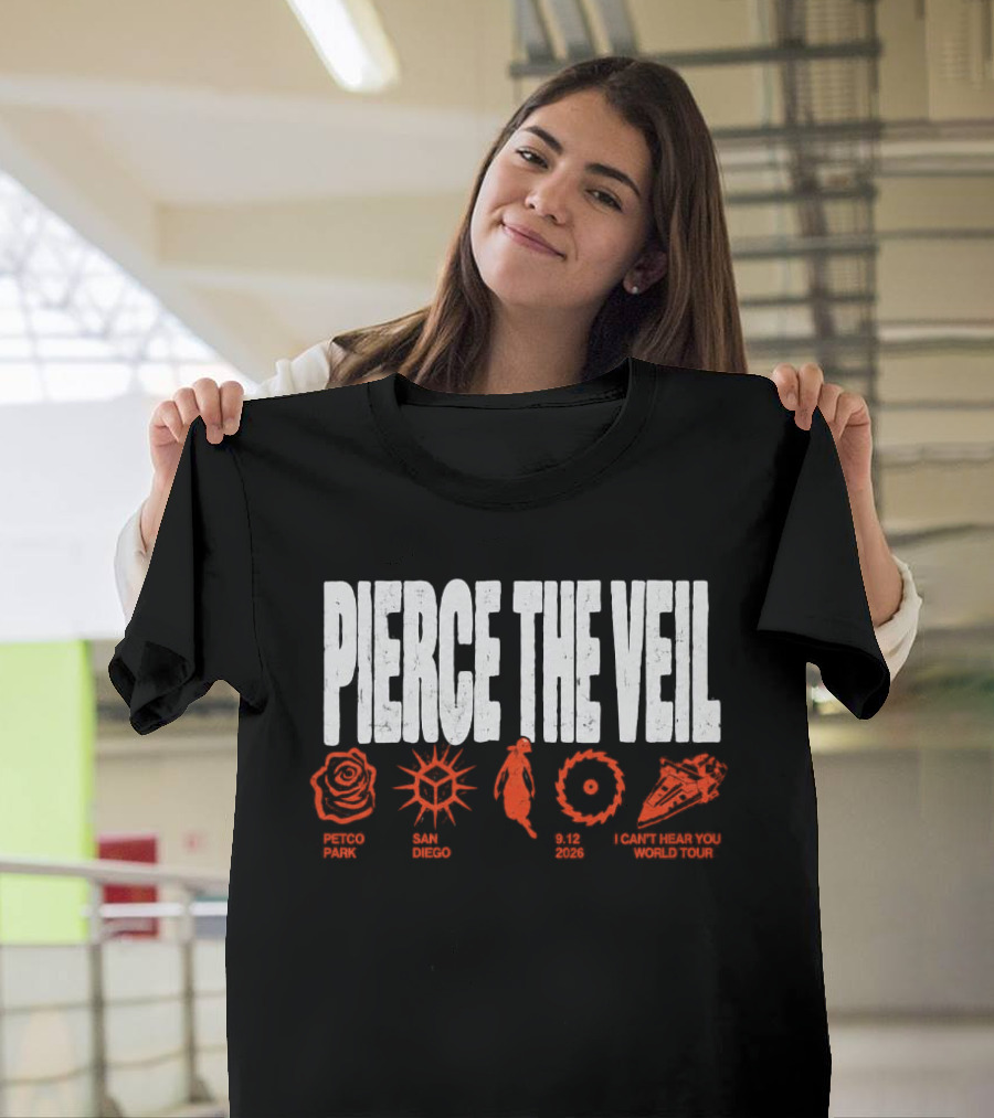 Pierce The Veil San Diego September 12 2026 Symbols Live At Petco Park T-Shirt
