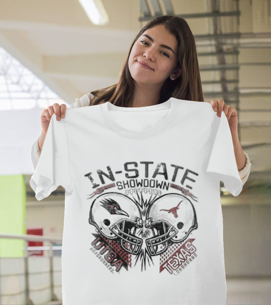 In State Showdown Austin TX Sept 19 2026 UTSA Roadrunners Vs Texas Longhorns T-Shirt