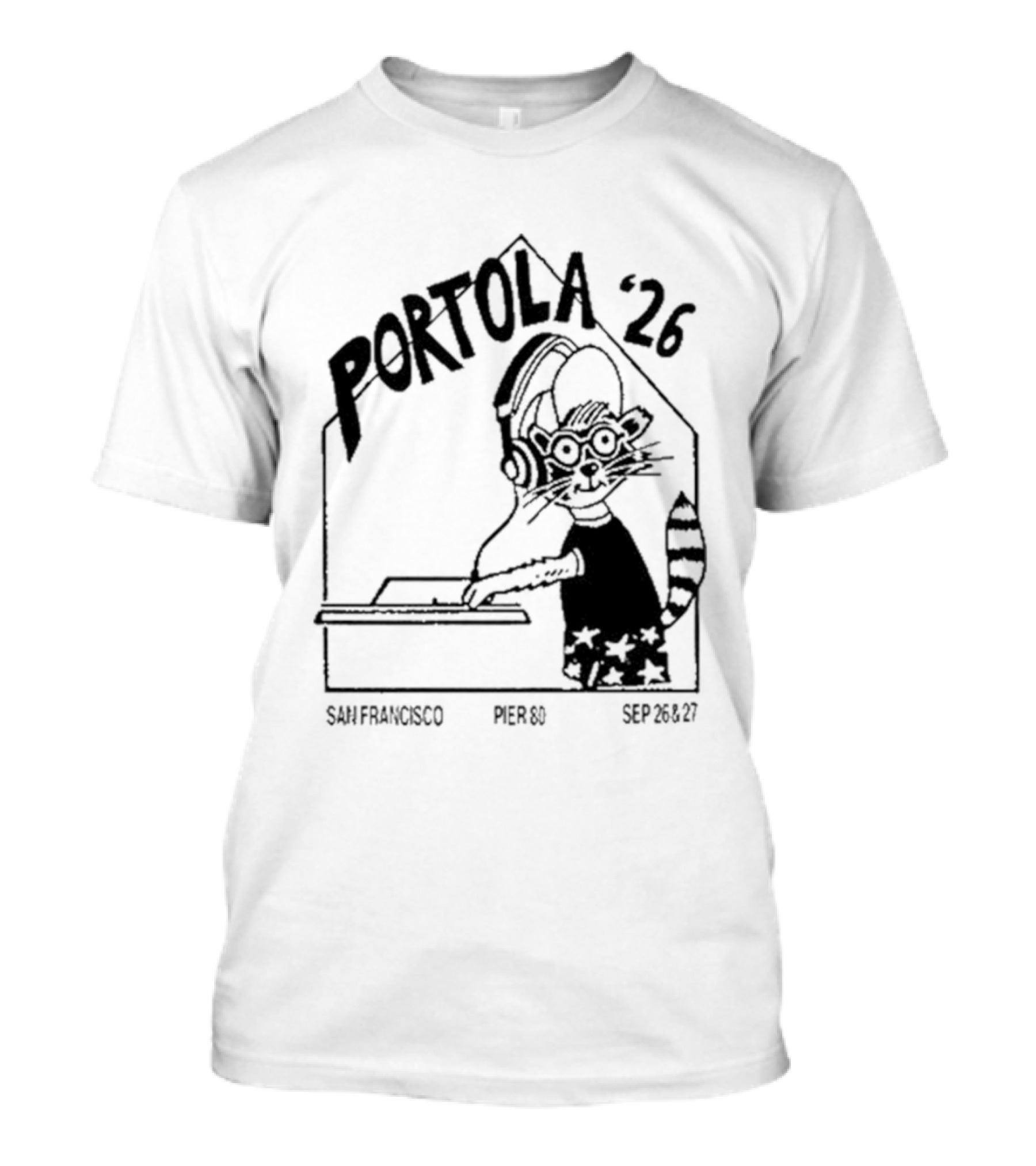 Portola 2026 San Francisco Festival DJ Cat T-Shirt